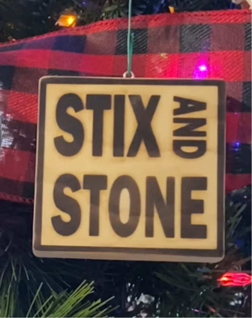 Stix And Stone Wood Ornament