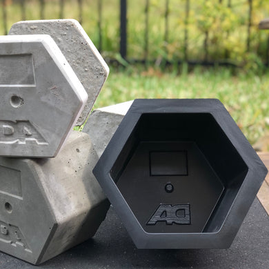 3D Printed All Concrete weight molds, olympic and standard sleeve